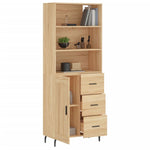Highboard Sonoma Oak 69.5x34x180 cm Engineered Wood 3190040