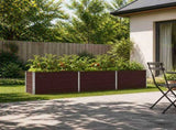 Raised Garden Bed Brown 240 x 40 x 55 cm cold-rolled steel 8006256