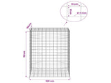 Gabion with 5 mm Wire and 10x10 cm Mesh 100x100x150 cm 3465332