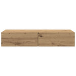 ZNTS Wall Shelf with Drawers Artisian Oak 100x36x19 cm Engineered Wood 859994