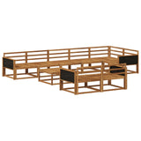 Outdoor Sofa Set 9 pcs Natural Solid Acacia Wood 3382672