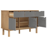 Sideboard OTTA Brown and Grey 114x43x73.5 cm Solid Wood Pine 351298
