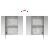 Bathroom Mirror Cabinet Concrete Grey 80 x 14.5 x 70 cm 889106