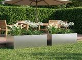 Garden Planter 2 pcs Silver 80 x 40 x 40 cm Galvanised Steel 8005243
