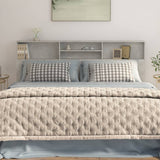 Headboard Cabinet Concrete Grey 200x19x103.5 cm 811893