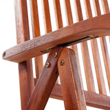 Garden Chair Set of 3 Brown Solid Acacia wood Medium Foldable 310293