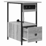 Bedside Cabinet Grey Sonoma 60 x 30 x 61 cm Engineered Wood 859598