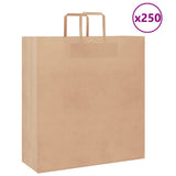 Paper Bags 250 pcs with Handles Brown 45x17x48 cm 4101821
