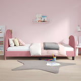 Children's Bed Frame with Headboard Pink 90 x 200 cm Velvet 42011073