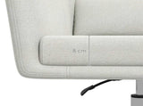 Modern Accent Chair with Swivel Base, Height Adjustable Arm Chair with Pillow for Living Room, T3398P328133