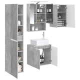 Bathroom Cabinet Set 5 pcs Concrete Grey 50 x 14.5 x 70 cm 3407322