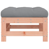 Garden Footstool with Cushion Solid Wood Douglas 825672