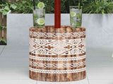 Parasol Base White Washed 34 x 40 cm Solid Wood 42006472