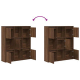 Bookcase Brown Oak 89x24x101.5 cm Engineered Wood 860406