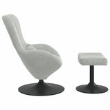 Egg Chair with Footstool Light Grey 63 x 73 x 90 cm Velvet 42002744