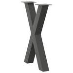 ZNTS Dining Table Legs X-Shaped 2 pcs Anthracite 50x cm Steel 4012970