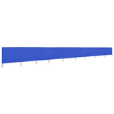 9-panel Wind Screen Fabric 1200x80 cm Azure Blue 47191