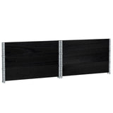 Garden Planter Black 100x100 cm Solid Wood Pine 3295432