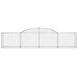 Arched Gabion Baskets 11 pcs 300x50x60/80 cm Galvanised Iron 3146674