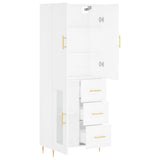 Highboard White 69.5x34x180 cm Engineered Wood 3195947
