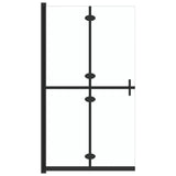 Foldable Walk-in Shower Wall Transparent ESG Glass 110x190 cm 151184