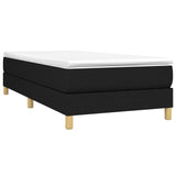 Box Spring Bed Frame Black Single Fabric 3121174