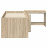 Kids'High Bed Frame with Desk 2 pcs Sonoma Oak Engineered Wood 3423472