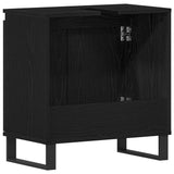 Bathroom Sink Cabinet Black Oak 58 x 33 x 60 cm Engineered Wood 862889