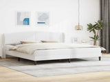 Bed Frame with Headboard White 180 x 200 cm Faux Leather 3415273