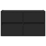 TV Wall Cabinet with LED Lights Black 80x31x45 cm 852286