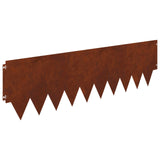 Lawn Edging 20 pcs 103 x 30 cm metal Rusty 8008321