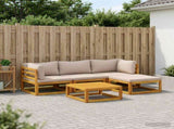 Sofa Set 5 pcs Natural Solid Acacia Wood 3417217