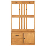 Hall Tree SANDNES 87x40x159.5cm Solid Wood Pine 4010493