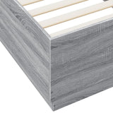 Bed Frame with LED without Mattress Grey Sonoma 100x200 cm 3209630