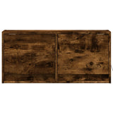 TV Wall Cabinet with LED Lights Smoked Oak 80x31x35 cm 852359
