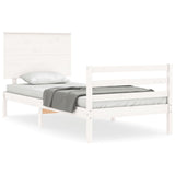 Bed Frame without Mattress White 90x200 cm Solid Wood 3195207
