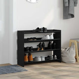 Shoe Rack Black 80x25x62 cm Engineered Wood 859915