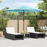 Garden Parasol with Steel Pole Blue 324x324x247 cm 4005110