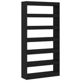 Book Cabinet Black Engineered Wood 3333932