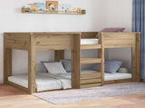 Floor Bed Frame Artisan Oak 75 x 190 cm Engineered Wood 893523