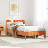 Bed Frame without Mattress Wax Brown 75x190 cm Small Single Solid Wood Pine 3306914