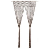 Macrame Curtain Taupe 140x240 cm Cotton 323979