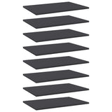 Bookshelf Boards 8 pcs Grey 60x40x1.5 cm Engineered Wood 805255