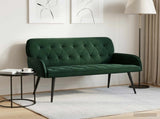 2 Seater Sofa with Metal Legs 2-Seater Dark Green Velvet 42051019
