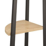 3-Tier Corner Shelf Light Brown and Black 45.5x31.5x120 cm 336388