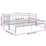 Sofa Bed Frame Grey Powder-coated metal 206.5 x 185 x 89.5 cm 324784
