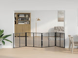 Dog Gate 4 pcs Black 80 x 80 cm Galvanised Steel 892006