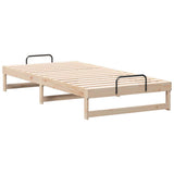 Bed Frame Brown 100 x 200 cm Solid Pine Wood 873142