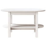 ZNTS Coffee Table White 80x45x45 cm Solid Wood Pine 822293