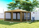 3 x 3 m Pop Up Gazebo, 420D Tent Canopy with Removable Mesh Sidewall Netting, Carry Bag for T3398P323835
